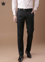 Louis Philippe Navy Blue Ultra Fit Solid Formal Trousers men