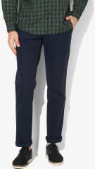 Louis Philippe Sport Navy Blue Solid Chinos men
