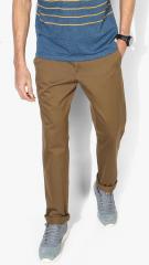 Louis Philippe Sport Olive Slim Fit Solid Chinos men