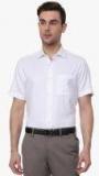 Louis Philippe White Slim Fit Solid Formal Shirt men