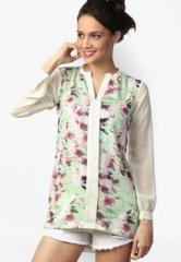 Love From India Green Printed Tunic women