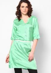 Love From India Green Solid Tunic women