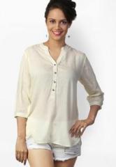 Love From India Off White Solid Tunic women