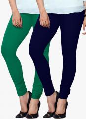 Lux Lyra Pack Of 2 Multicoloured ed Solid Leggings women