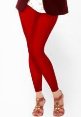 Lux Lyra Red Solids Leggings women