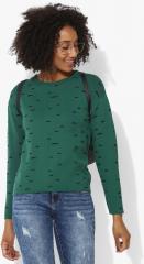 Madame Green Self Design Sweater women
