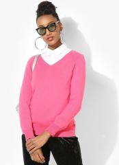 Madame Pink Solid Pullover women