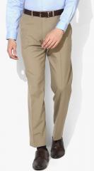 Marks & Spencer Beige Solid Regular Fit Formal Trouser men