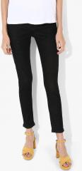 Marks & Spencer Black Solid Mid Rise Skinny Fit Jeans women