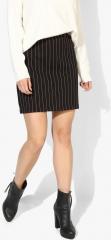 Marks & Spencer Black Striped A Line Skirt women