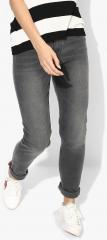 Marks & Spencer Grey Melange Mid Rise Regular Fit Jeans women