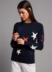 Marks & Spencer Navy Blue Printed Pullover women