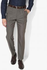 Marks & Spencer Olive Regular Fit Solid Formal Trouser men
