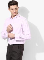 Marks & Spencer Pink Solid Regular Fit Formal Shirt men