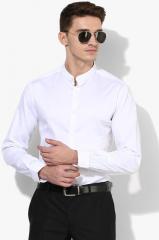 Marks & Spencer White Solid Regular Fit Formal Shirt men