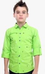 Mashup Green Casual Shirt boys
