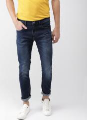 Mast & Harbour Blue Skinny Fit Mid Rise Clean Look Stretchable Jeans men
