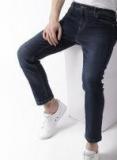 Mast & Harbour Men Navy Blue Skinny Fit Mid Rise Clean Look Stretchable Jeans