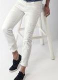 Mast & Harbour Men White Slim Fit Mid Rise Clean Look Stretchable Jeans
