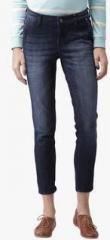 Mast & Harbour Navy Blue Mid Rise Skinny Fit Jeans women
