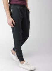 Mast & Harbour Navy Blue Solid Straight Fit Joggers men