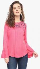 Mayra Pink Embroidered Blouse women