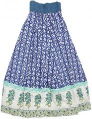 Mirage Blue Printed Flared Skirt