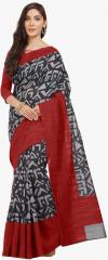Mirchi Fashion Black Printed Saree women