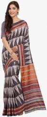 Mirchi Fashion Brown Printed Saree women