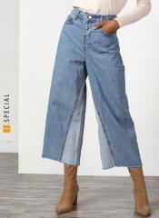 Miss Bennett Blue Relaxed Fit Mid Rise Clean Look Jeans women
