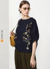 Miss Bennett Boxy Top With Wide Sleeves And Cuff women