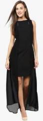 Miss Chase Black Colored Solid Asymmetric Dress women