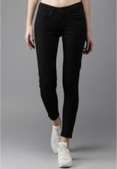 Moda Rapido Black Solid Skinny Fit Mid Rise Jeans women
