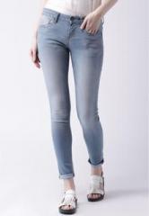 Moda Rapido Blue Washed Mid Rise Skinny Fit Jeans women
