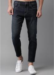Moda Rapido Navy Blue Washed Mid Rise Slim Fit Jeans men