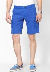 Monteil & Munero Blue Solid Shorts men