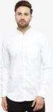 Monteil & Munero White Solid Slim Fit Casual Shirt men