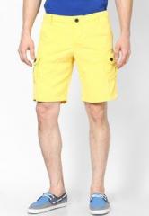 Monteil & Munero Yellow Solid Shorts men