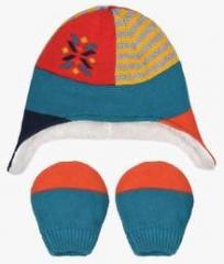 Mothercare Multicoloured Cap With A Pair Of Mittens boys