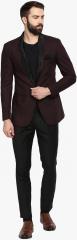 Mr Button Wine Solid Suit men