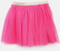 Nauti Nati Pink Net Shimmer Flared Skirt girls