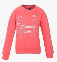 Nauti Nati Pink Solid Sweatshirt girls