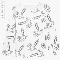 Next Multicoloured Bunny Tops Three Pack girls