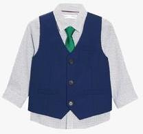 Next Multicoloured Waistcoat With Shirt And Tie boys