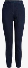 Next Navy Blue Solid Jeggings women