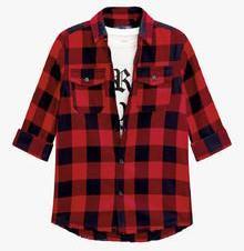 Next Red Checked Shirt With T Shirt boys