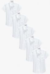 Next White Short Sleeve Formal Shirt Five Pack girls