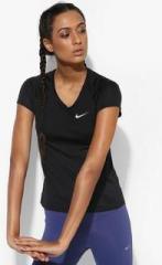 Nike As Dry Miler Black Running Round Neck T Shirt women