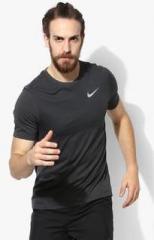 Nike As Znl Cl Relay Dark Grey Running Round Neck T Shirt men