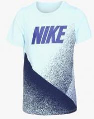 Nike B Dry Ss Carbon Aqua Blue T Shirt boys